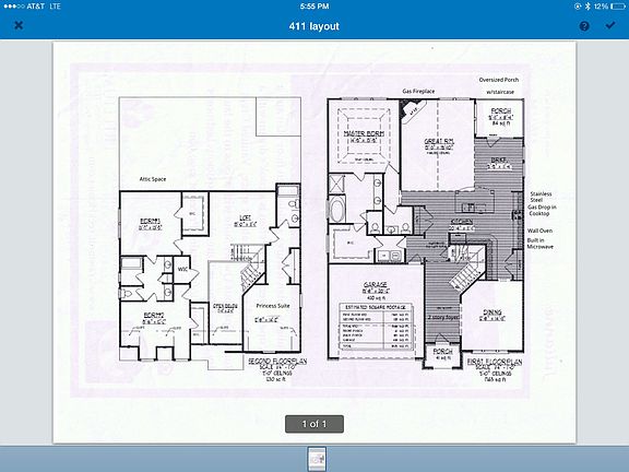 Plan of top 2 Floors