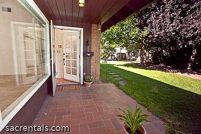 Covered Patio and Front door entry