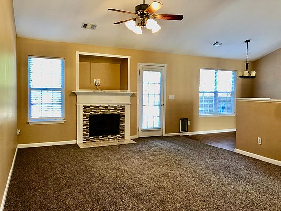 living room with fireplace