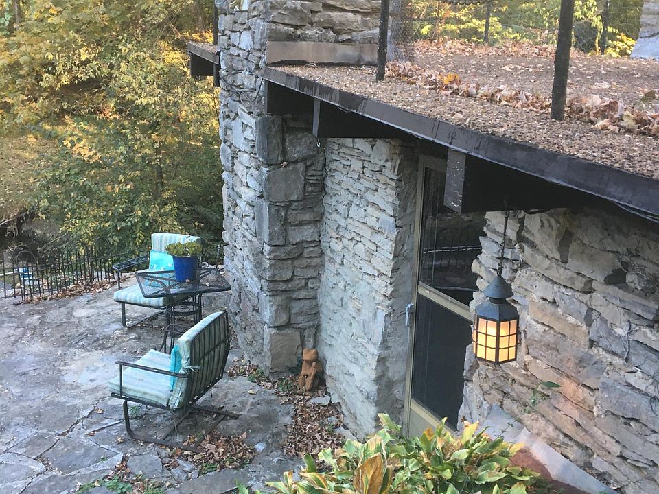 Side view from steps