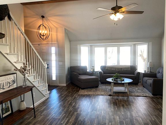 Open Living Room with Cathedral Ceilings