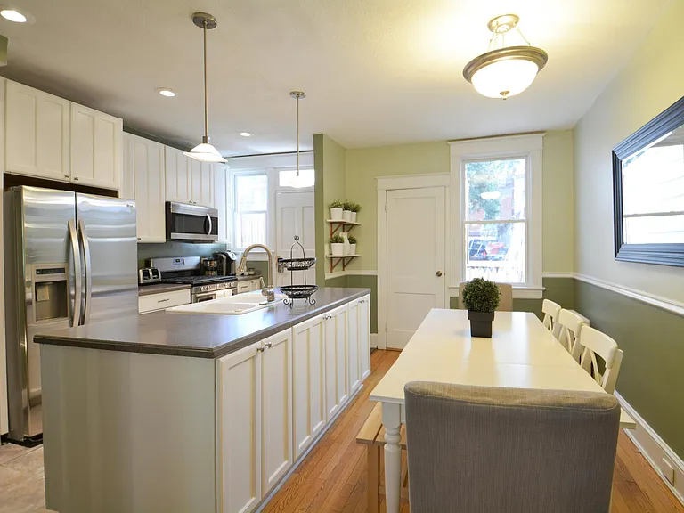 Kitchen with dining area.