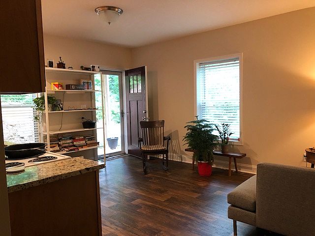 Open living area with kitchenette.