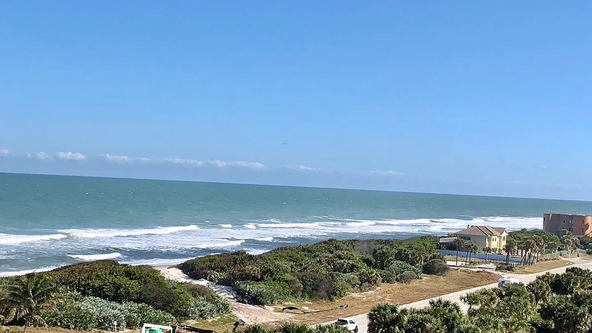 The view from the 7th floor balcony, looking south. - 130 Warsteiner Way #701