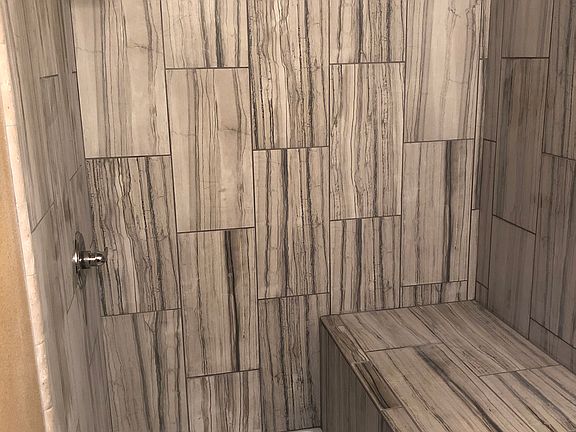 Tile shower.