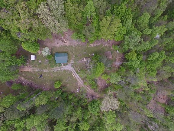Aerial view of cabin