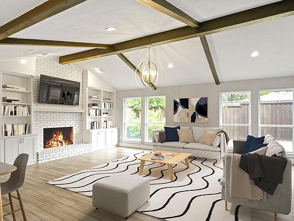 This image shows a virtually furnished space. This room come unfurnished.