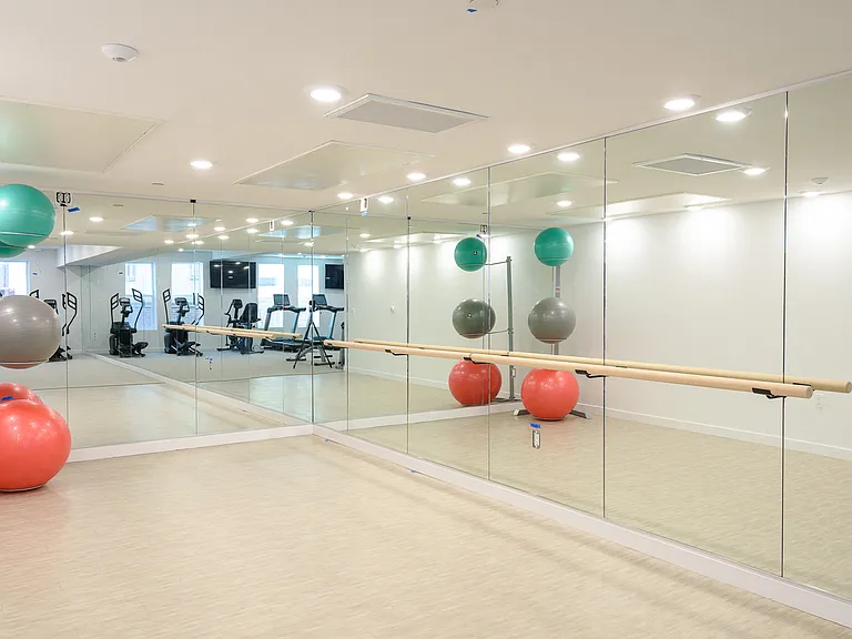 Dedicated stretching and yoga area