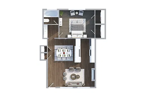 Floor plan Rye 1-Bedroom