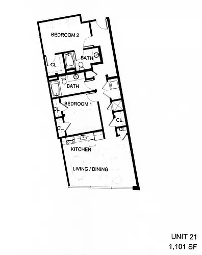 Floor plan Furnished 2 bed