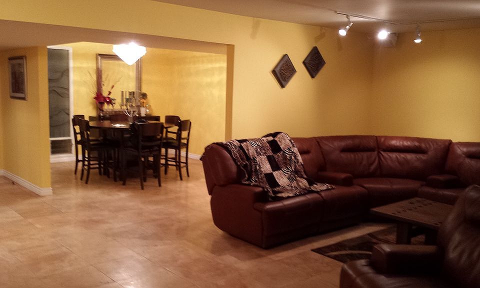living room and dining room
