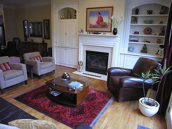 Family Room With Warm Fireplace