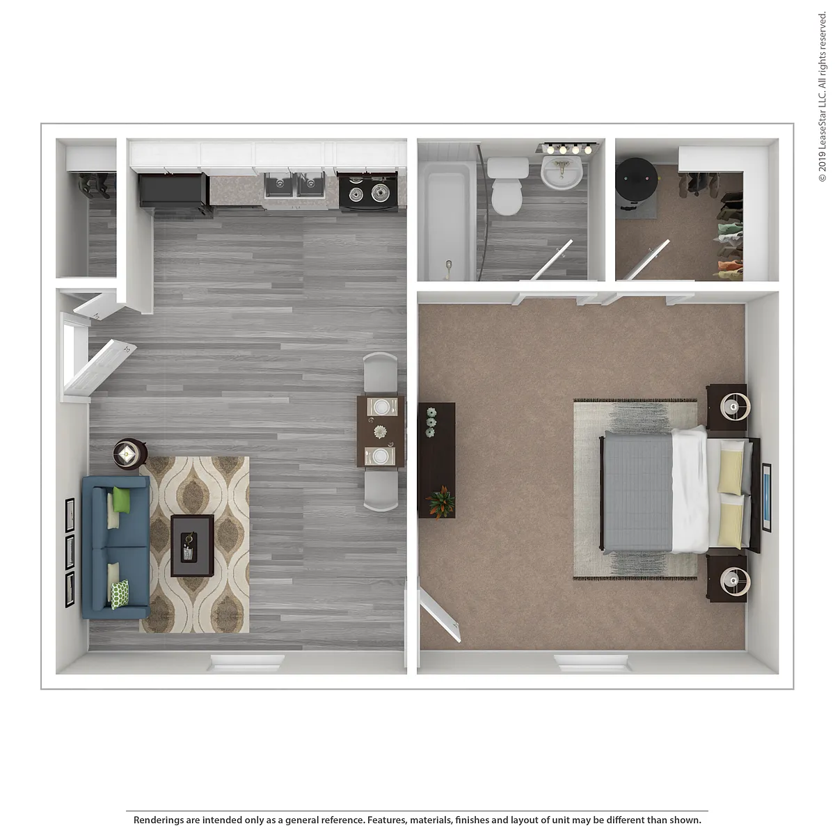 Floor plan 1x1 Upgrade