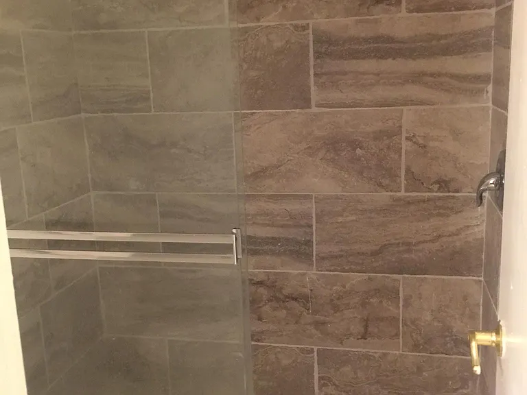 New walk-in tile shower in Master Bath