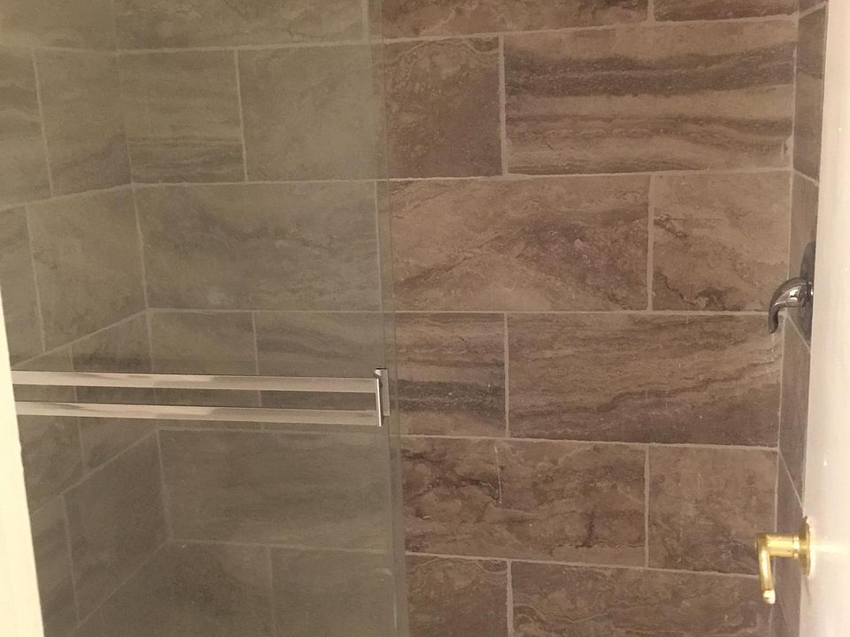 New walk-in tile shower in Master Bath