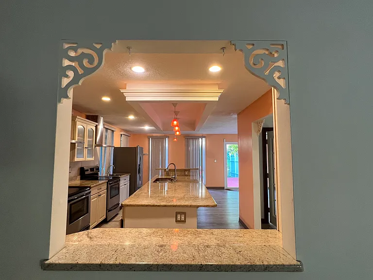 kitchen view from living room