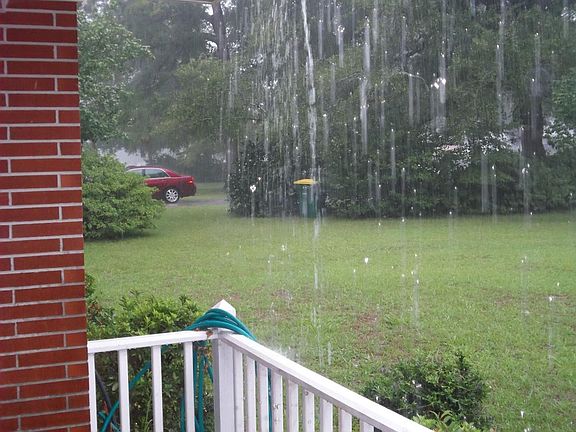 Looking into Front Yard from Porch