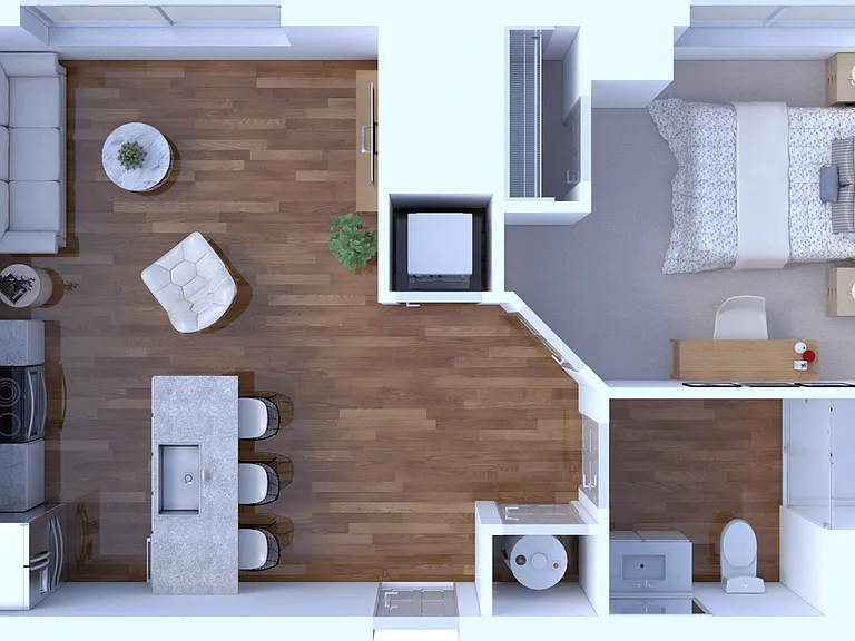 1 Bedroom/1 Bathroom-611 1 Bedroom/1 Bathroom-611