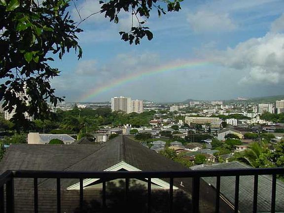 View from the Lanai with a rainbow