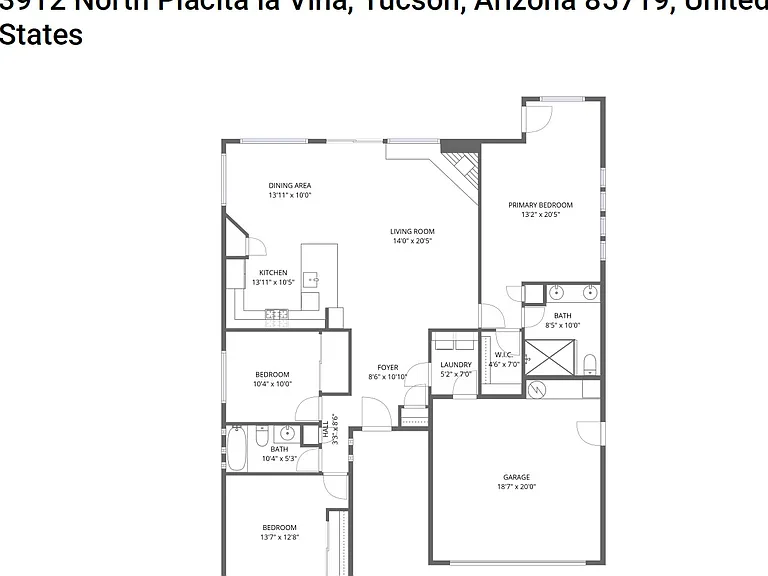Measurements are approximate. Great house.