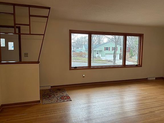 Front door and living room 