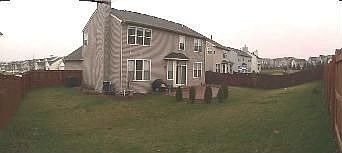 Back of house - patio, fence