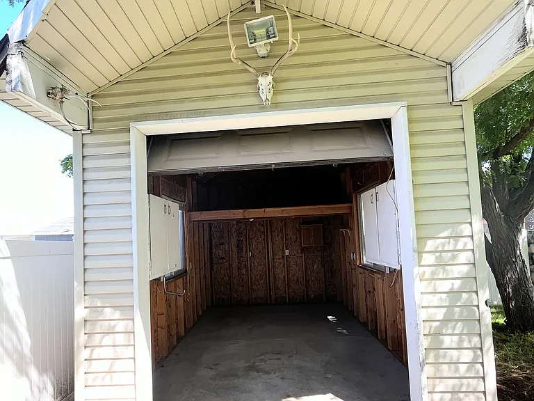Shed with loft. Wired for electricity.