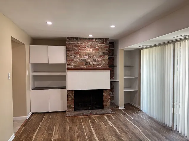 Living room with view of Fireplace