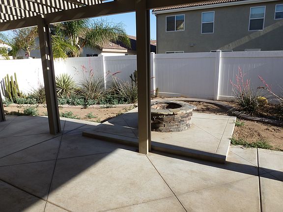 Back Patio with Fire Ring