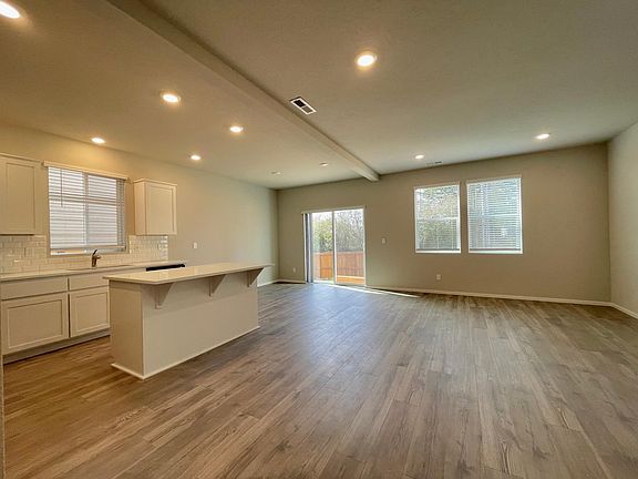 Open living, dining and kitchen concept