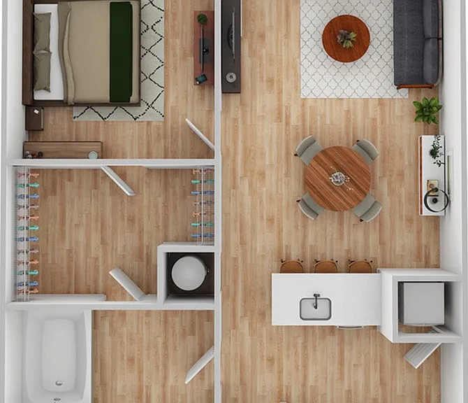 1 Bed | 1 Bath | 588 SF 1 Bed | 1 Bath | 588 SF