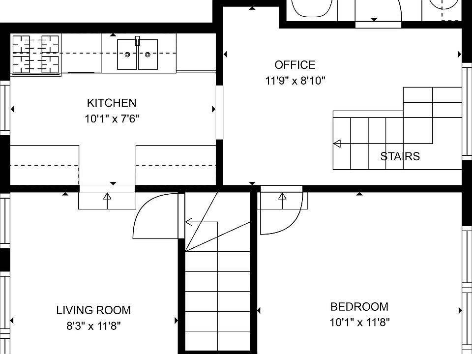 Apartment floor plan (second floor)
