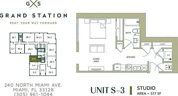 S-3 | 517 Square Foot Studio S-3 | 517 Square Foot Studio
