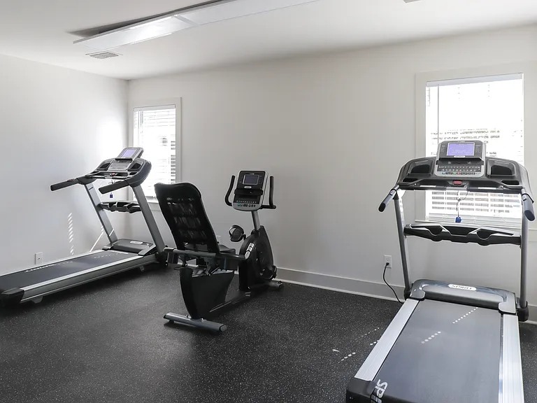 Our Montgomery apartments offer a dedicated fitness room with treadmill, stationary bike, and rowing machine, professionally operated by Highlands Vista Group.