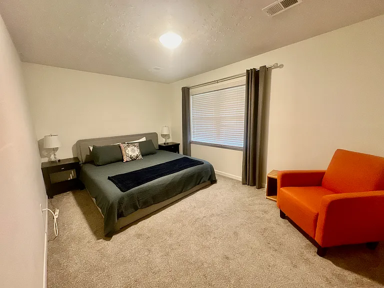 New King Bed and Memory Foam Mattress