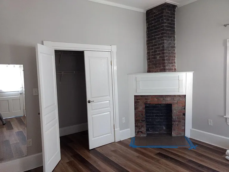 large walk-in closet in master