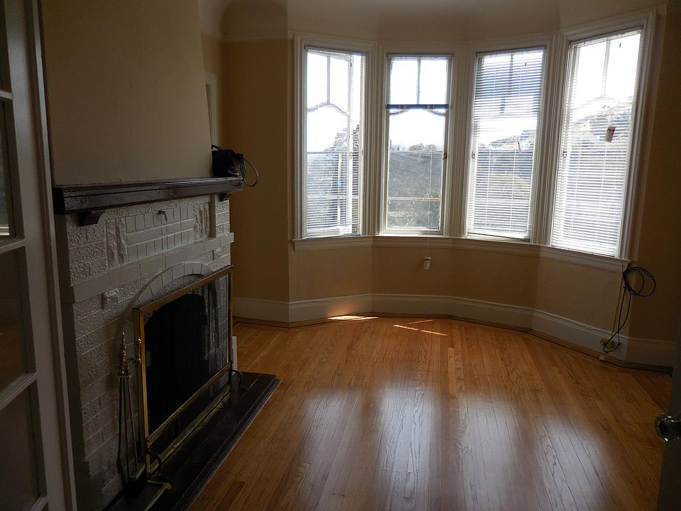 living room with a fireplace