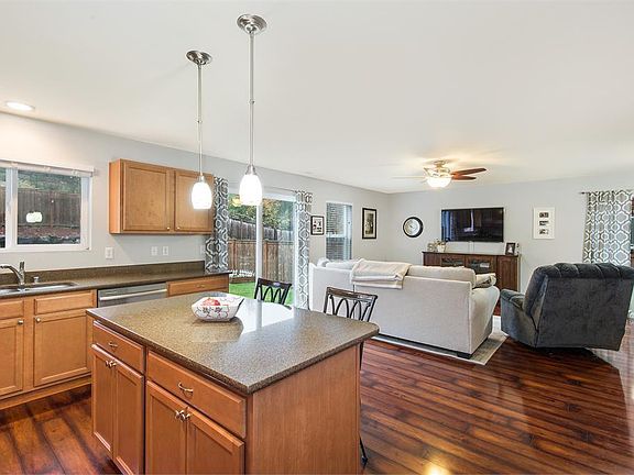 View of living area from kitchen