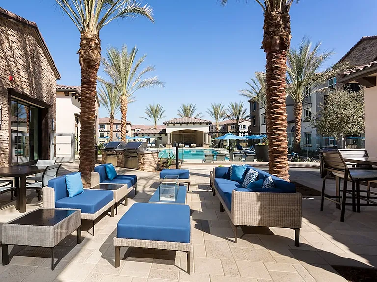 Outdoor Grilling Areas with Fireplace and Lounge Seating