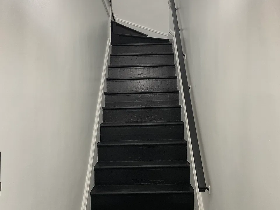 Stairs to second floor apartment