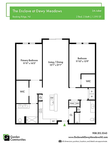 Floor plan $2.63/sq.ft. - 2A-Juliet