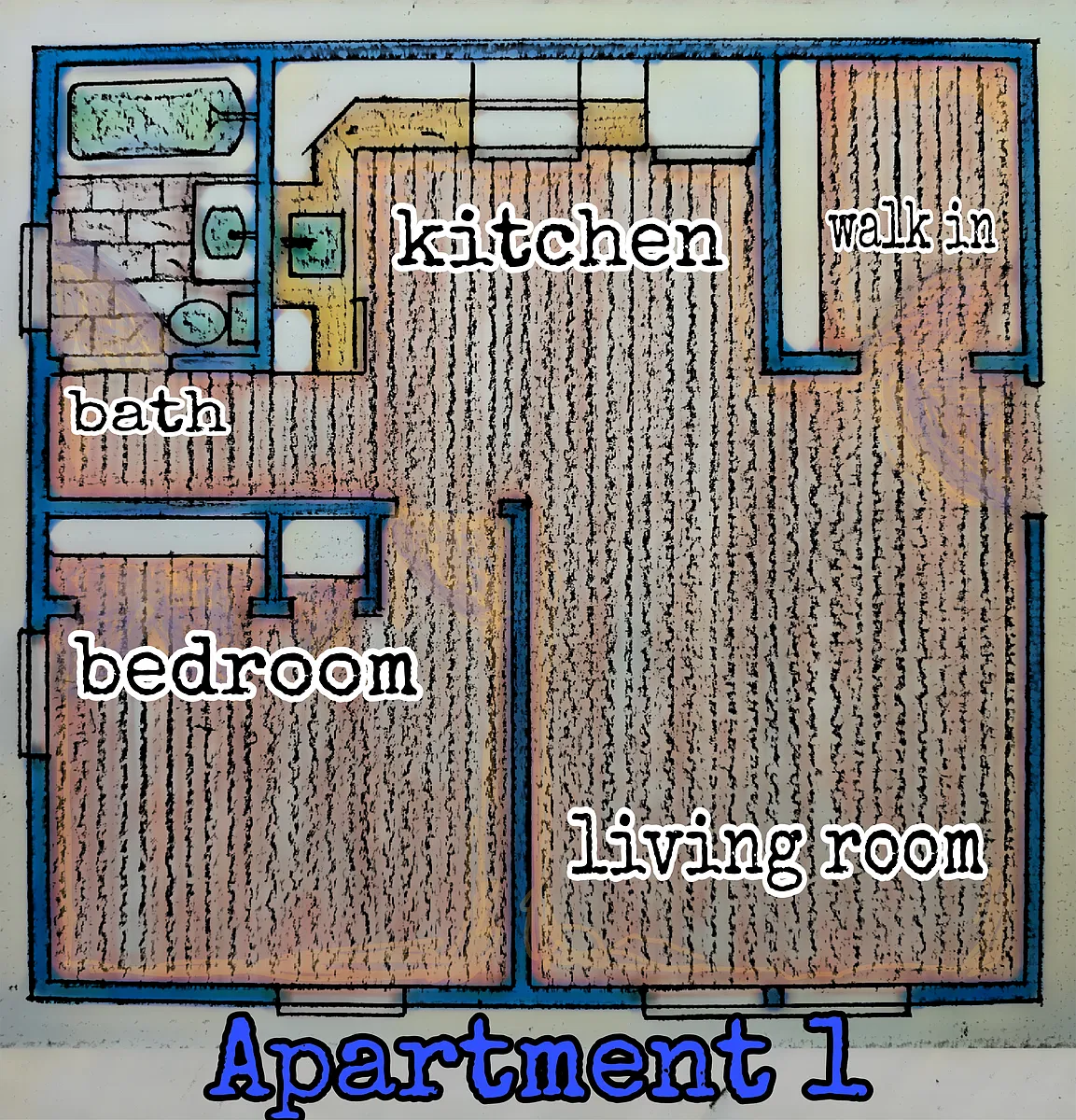 Floor plan 1 Bedroom