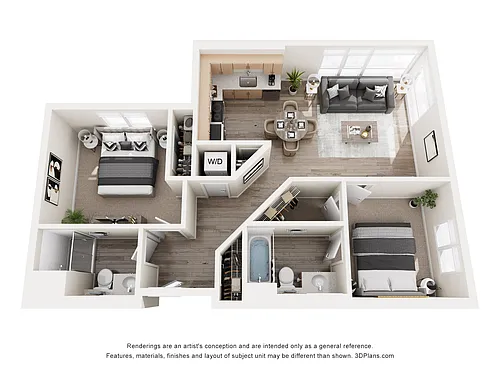 Floor plan Southeast Corner Unit Exposure - X17