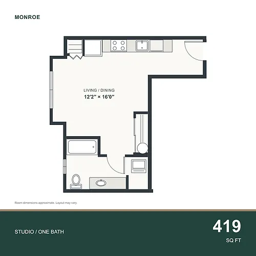 Floor plan Studio E