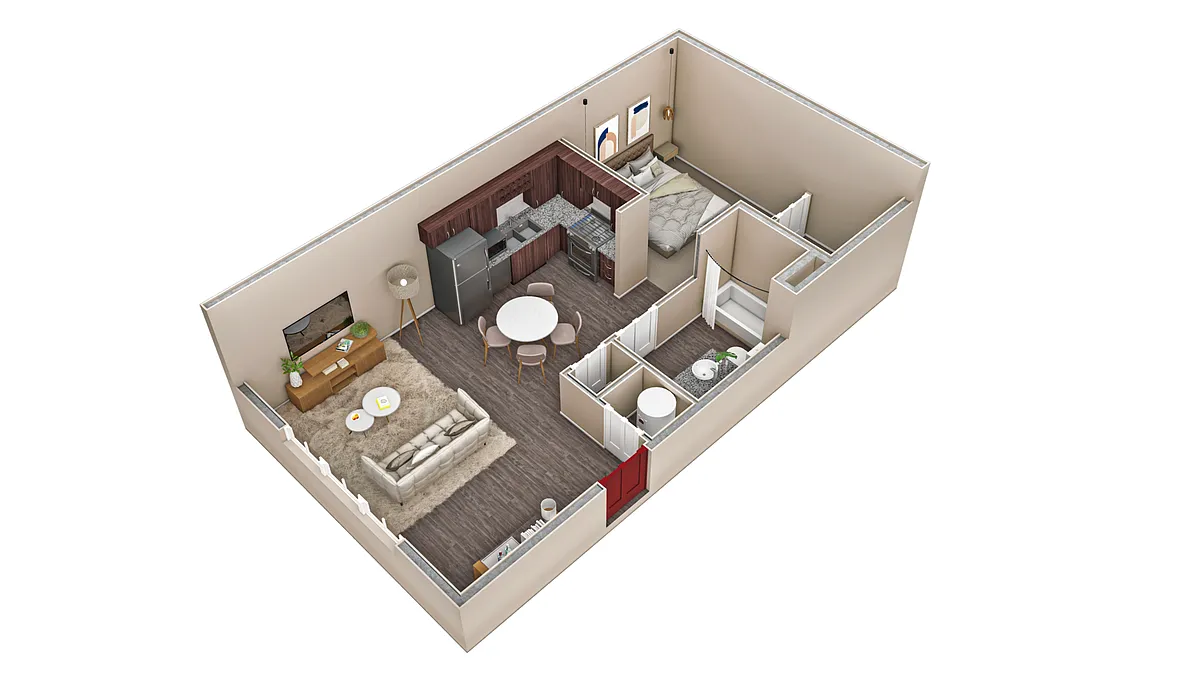 Floor plan Studio Haven Summit
