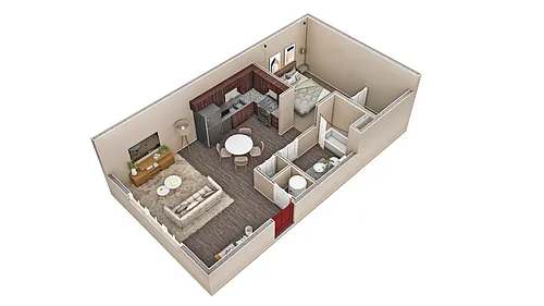 Floor plan Studio Haven Summit