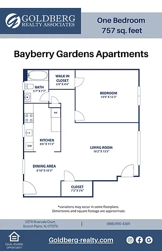 Floor plan One Bedroom