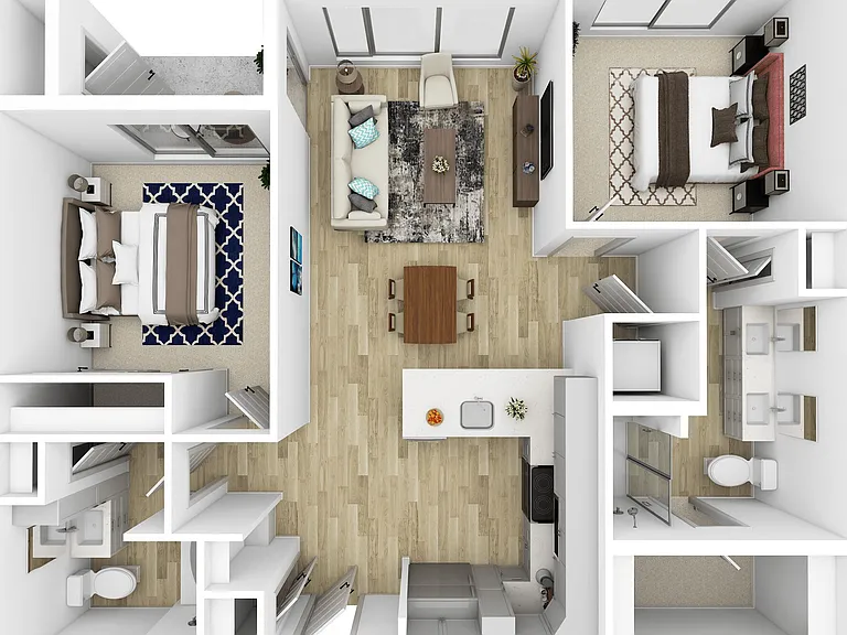 Echo floor plan Ascend at Pena Station