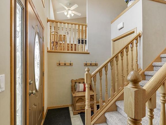 Foyer has an entry closet convenient for owners and guests.