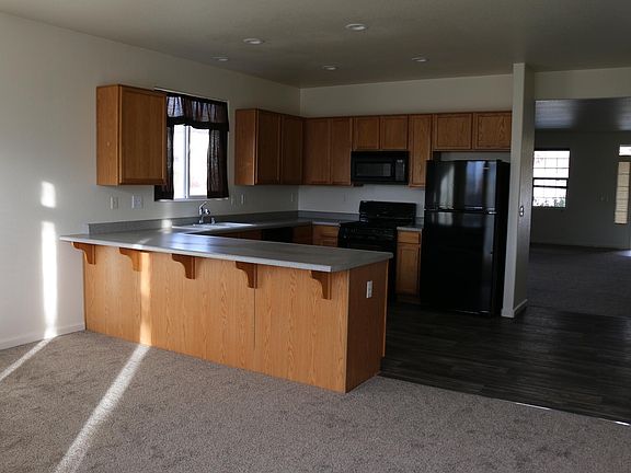 kitchen looking from sliding patio door